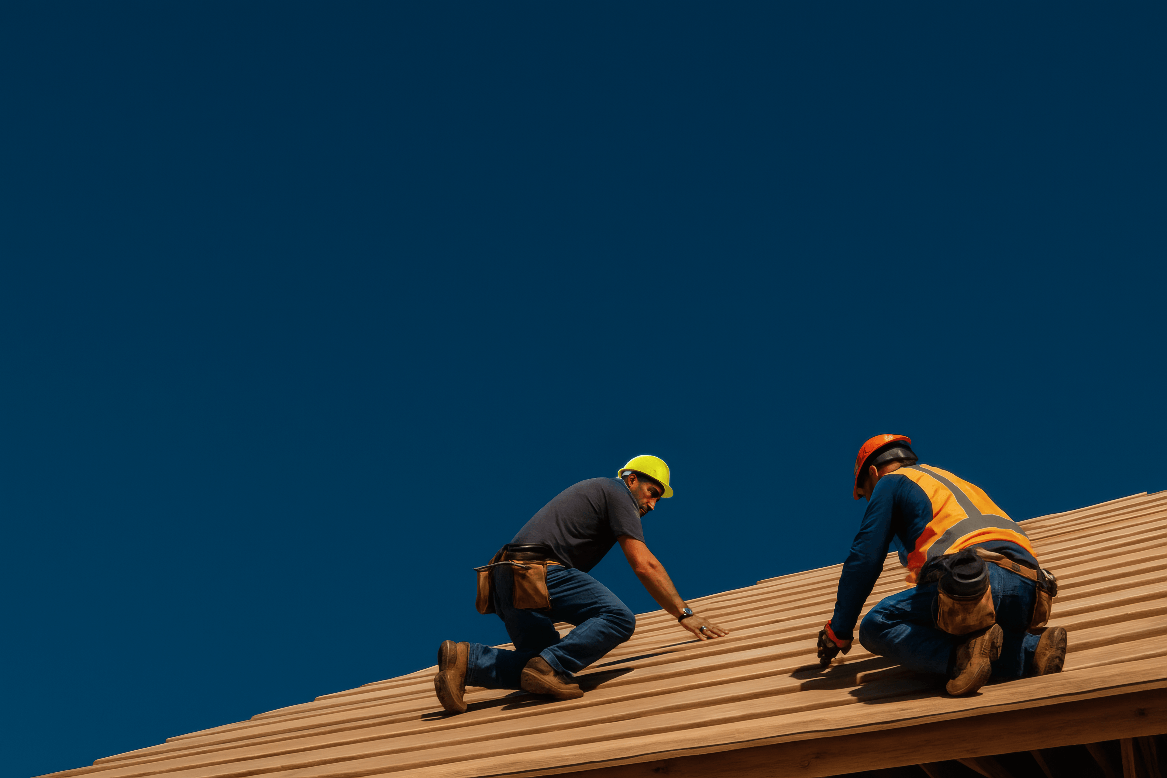 Immagine principale Edilvos: Due operai che lavorano sul tetto